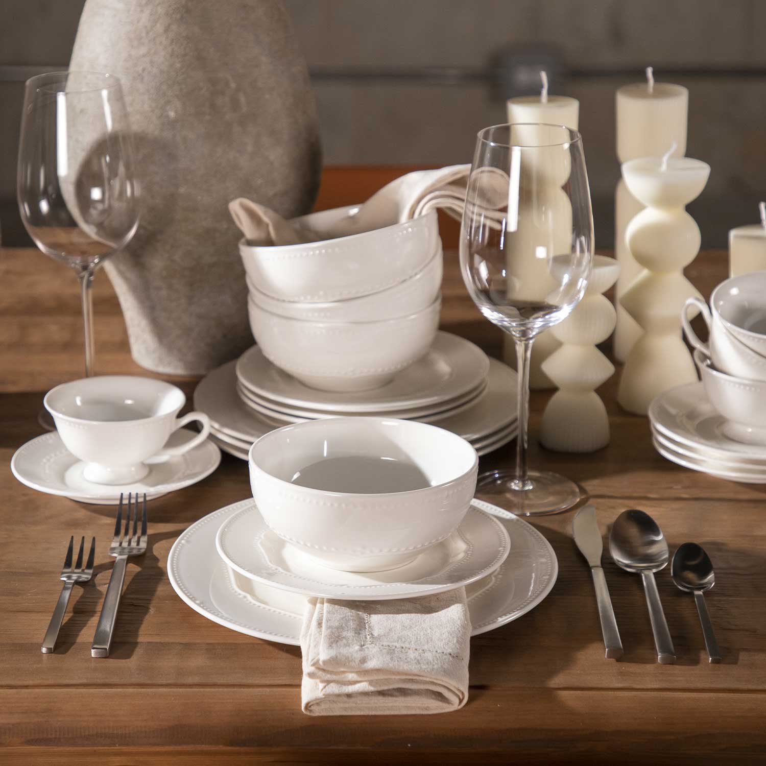 Vajilla Palermo 4 puestos set x20-2-AMBIENTE GOURMET MÉXICO