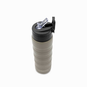 Termo doble pared con pitillo gris