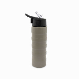 Termo doble pared con pitillo gris