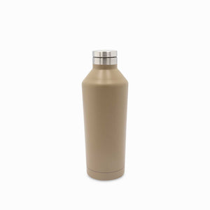 Botella doble pared en acero taupe