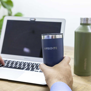 Vaso doble pared acero azul oscuro 320ml-2-AMBIENTE GOURMET MÉXICO