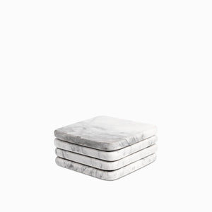 Portavasos cuadrado mármol set x4