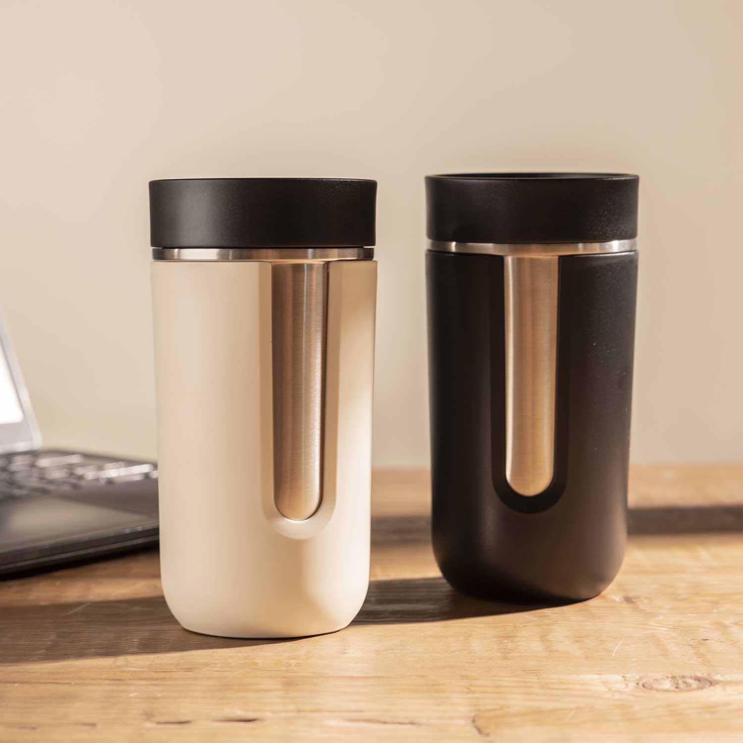 Vaso doble pared negro 400ml