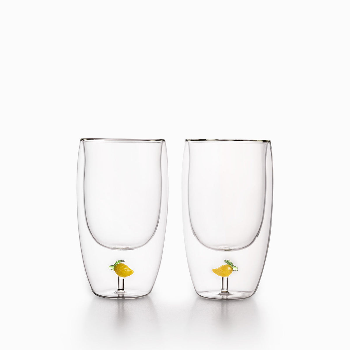 Vaso limón doble pared 350ml set x2