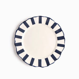 Plato principal líneas azul 27cm
