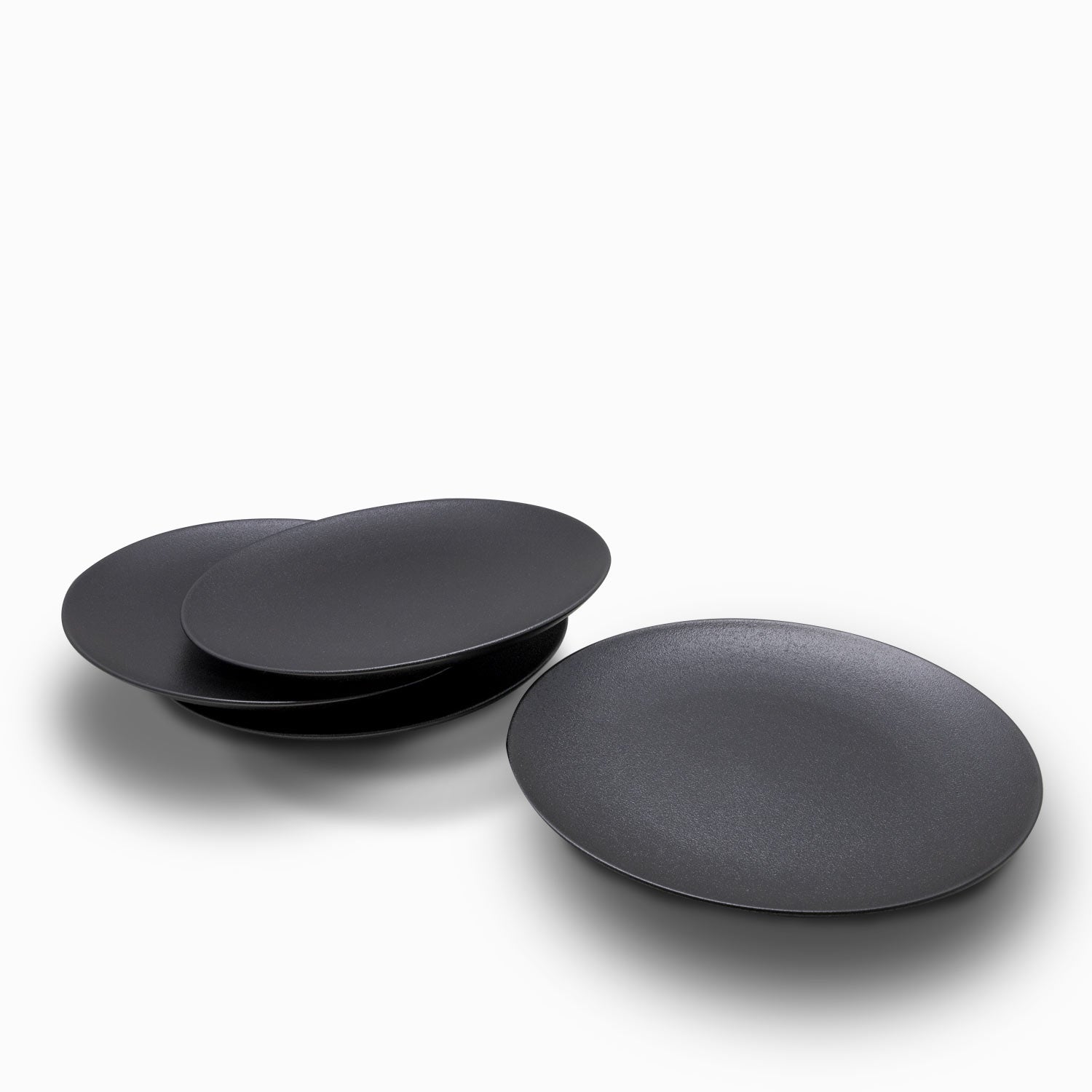 Plato principal negro mate 26 cm setx4