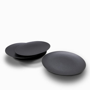 Plato principal negro mate 26 cm setx4