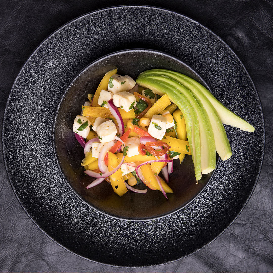 Plato principal negro mate 26 cm setx4-2-AMBIENTE GOURMET MÉXICO