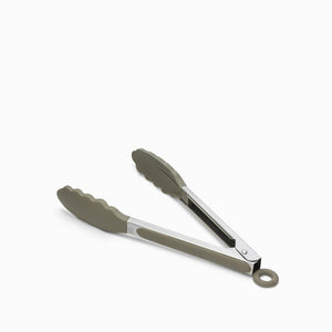 Pinza acero inoxidable y silicona gris