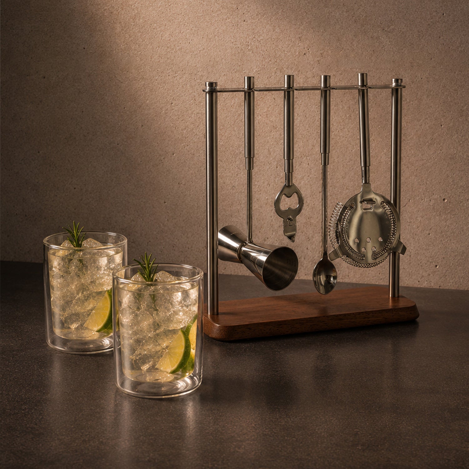 Kit coctelería completo bar en casa con estilo