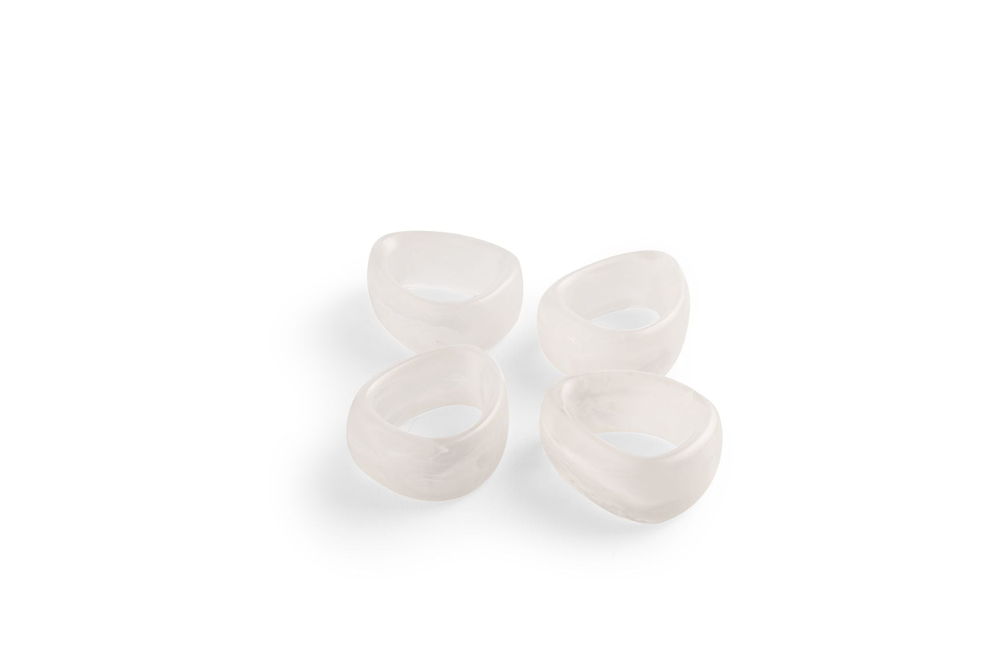 Aro para servilleta en resina blanca - Ambiente Gourmet México