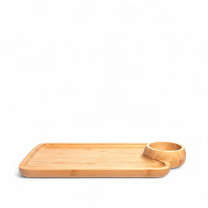 Charola en bambú con salsera - Ambiente Gourmet México