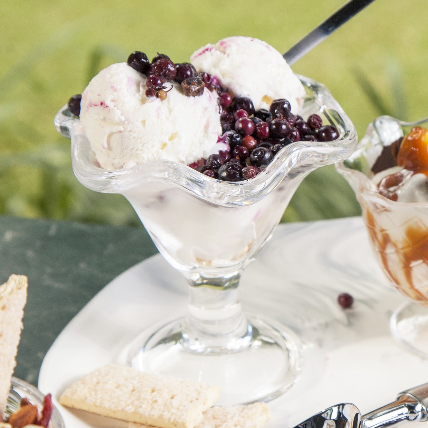 Copa helado floral acrílico - Ambiente Gourmet México