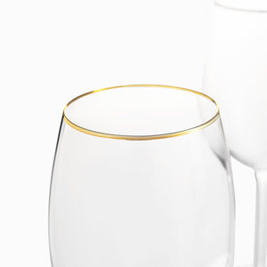 Copas vino borde dorado setx2 - Ambiente Gourmet México