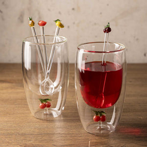 Cucharas de vidrio frutas set x4 - Ambiente Gourmet México