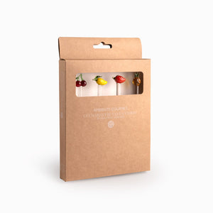 Cucharas de vidrio frutas set x4 - Ambiente Gourmet México