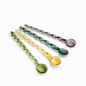 Cucharas en vidrio colores set x4 - Ambiente Gourmet México