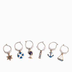 Identificadores De Copas Vino Marino Setx6 - Ambiente Gourmet México