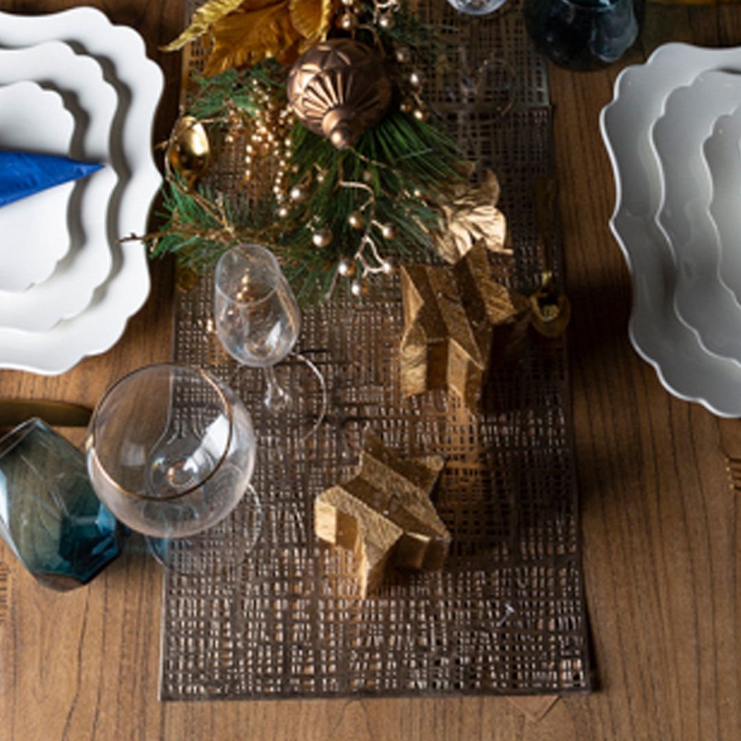Individual Metallic dorado - Ambiente Gourmet México