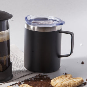 Mug doble pared en acero negro - Ambiente Gourmet México