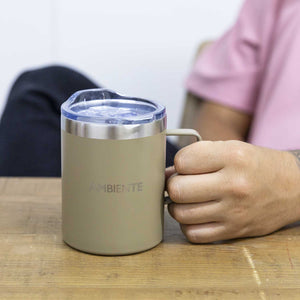 Mug doble pared en acero taupe 420ml - Ambiente Gourmet México