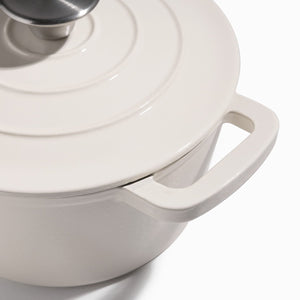 Olla blanca en hierro fundido con mango largo 19cm - Ambiente Gourmet México
