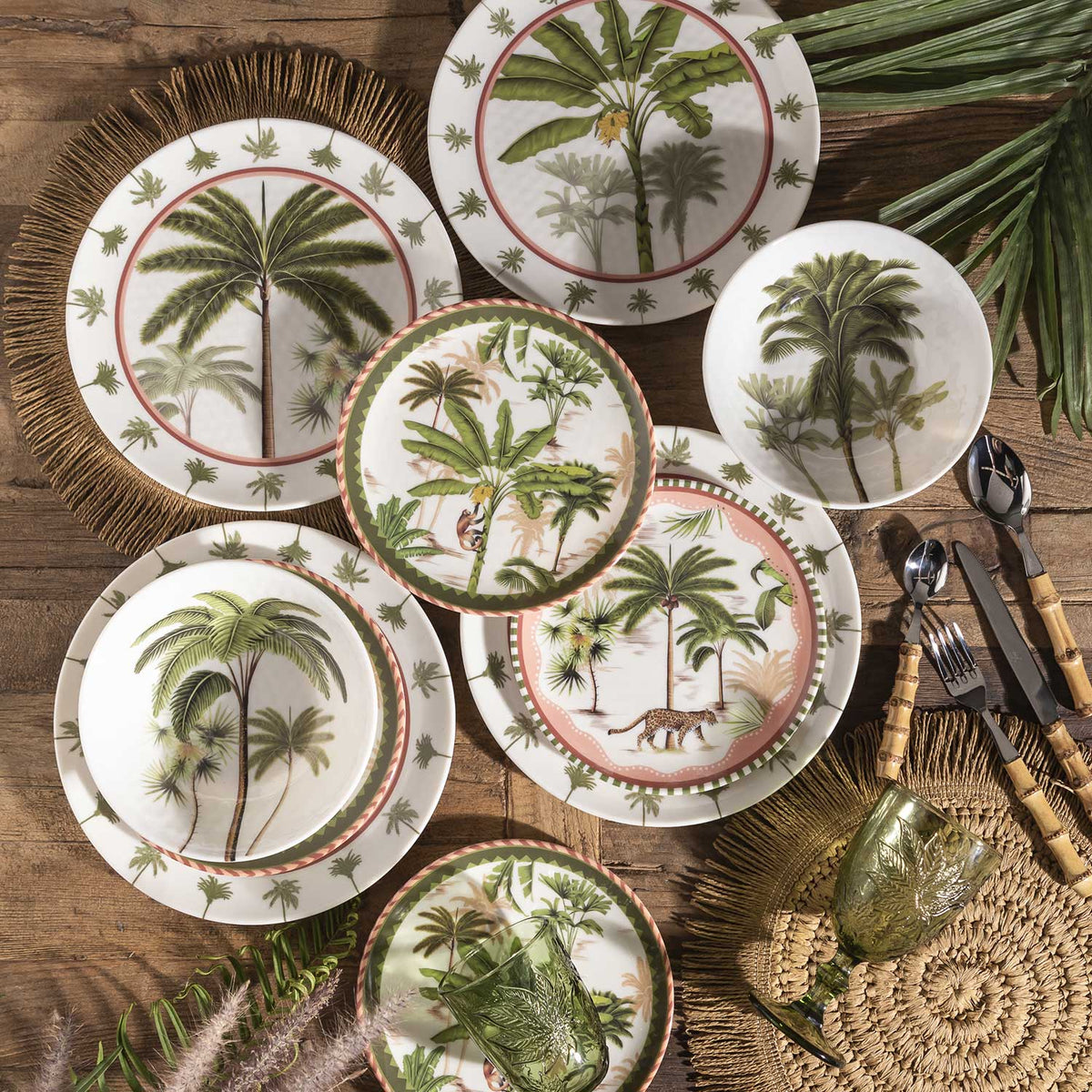 Plato Palmeras 26 Cm Set X2 - Ambiente Gourmet México