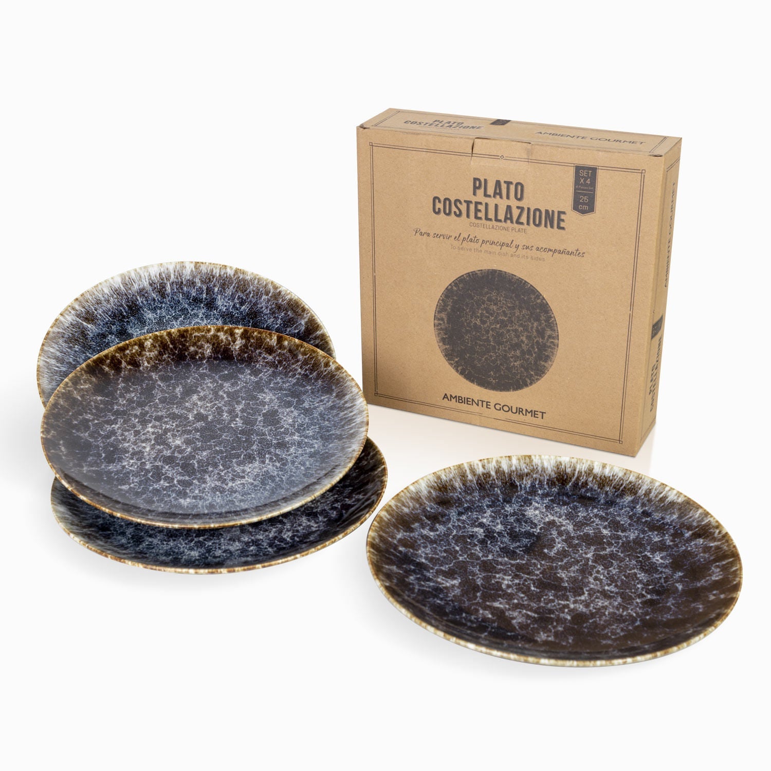 Plato principal costellazione 25 cm setx4 - Ambiente Gourmet México