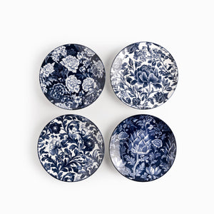 Plato principal jardín índigo 21cm set x4