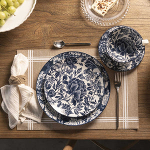 Plato principal jardín índigo 21cm set x4 - Ambiente Gourmet México