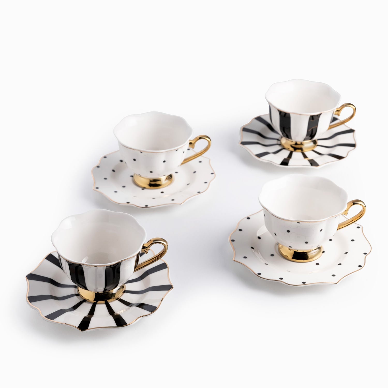 Pocillo Y Plato Contraste Setx4 - Ambiente Gourmet México