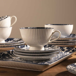 Pocillo y plato jardín índigo set x4 - Ambiente Gourmet México