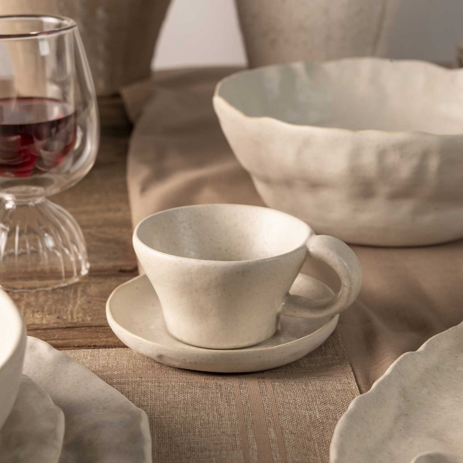 Pocillo y plato Nahua set x4 - Ambiente Gourmet México