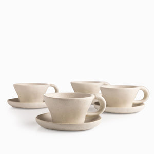 Pocillo y plato Nahua set x4