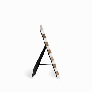Portarretratos Rayas Marmol Y Madera 26Cm - Ambiente Gourmet México