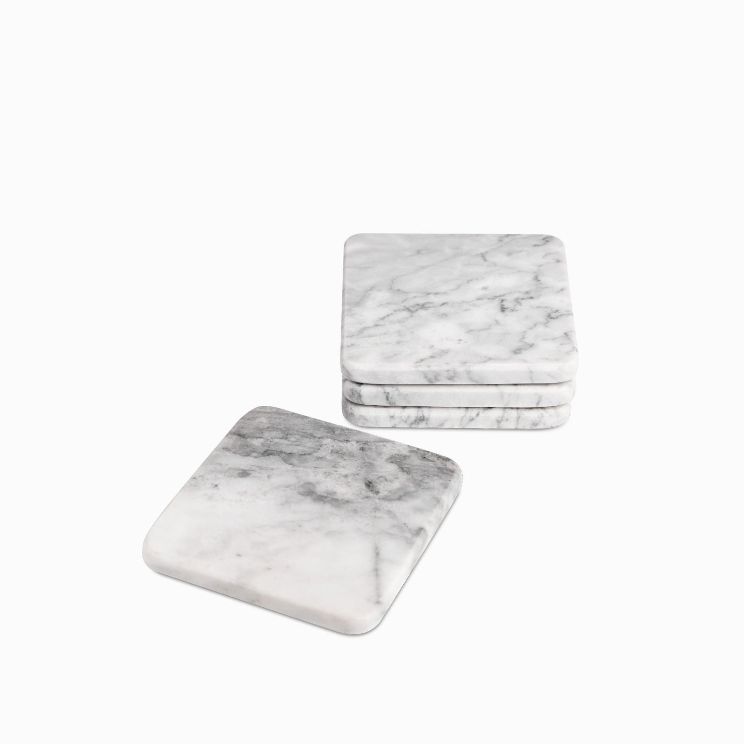 Portavasos cuadrado mármol set x4 - Ambiente Gourmet México