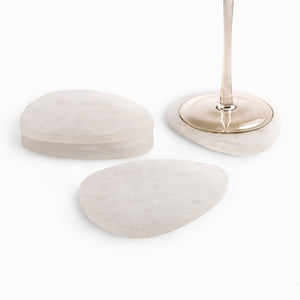 Portavasos en resina blanca set x4 - Ambiente Gourmet México