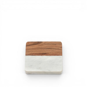 Portavasos marmol madera - Ambiente Gourmet México