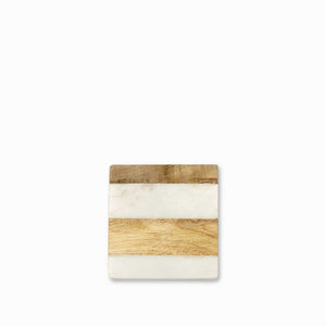 Portavasos rayas marmol madera - Ambiente Gourmet México