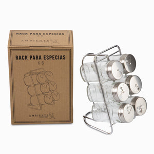 Rack para especias x 6 - Ambiente Gourmet México