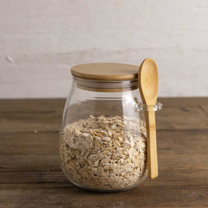 Recipiente con cuchara en bambu mediano - Ambiente Gourmet México