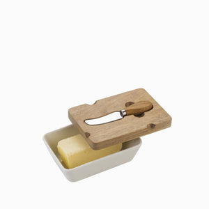 Recipiente en ceramica con cuchillo para untar - Ambiente Gourmet México