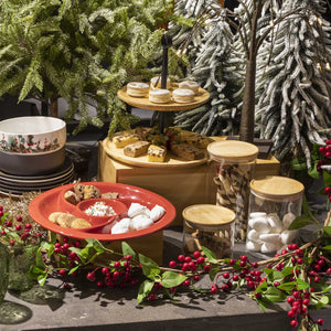 Recipiente redondo tapa en bambu 1300ml - Ambiente Gourmet México