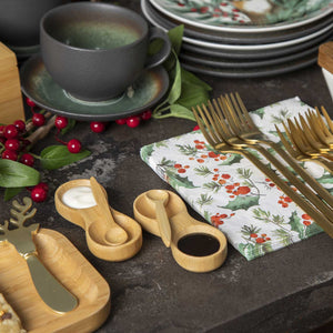 Salsero con cuchara en bambu - Ambiente Gourmet México