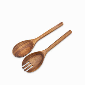 Servidoras ensalada oval en acacia - Ambiente Gourmet México