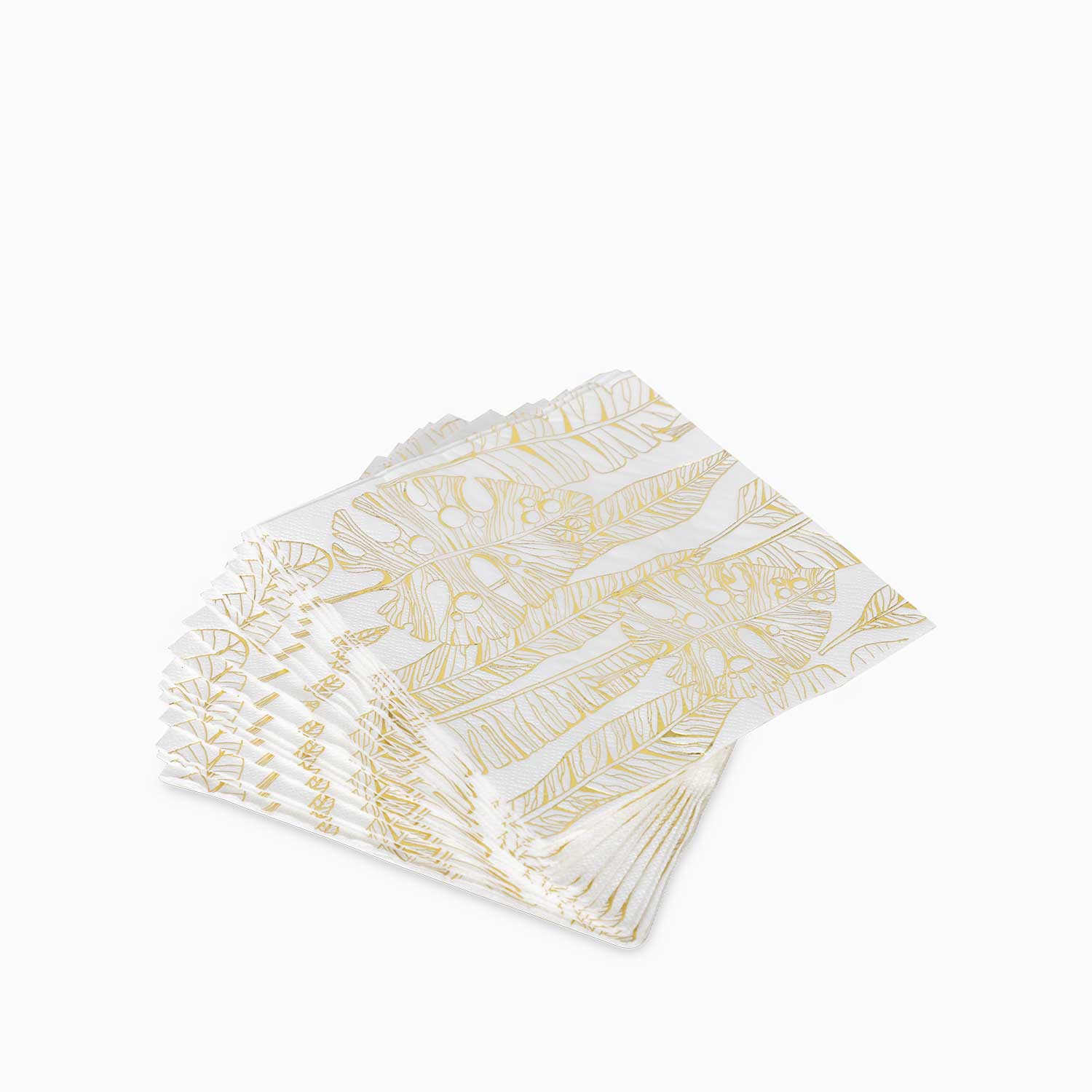 Servilletas silueta hoja dorada - Ambiente Gourmet México