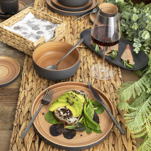Set de cubiertos alton negro mate 16 pcs