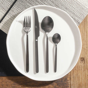 Set de cubiertos alton negro mate 16 pcs