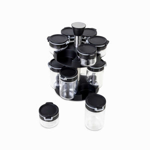 Set para especias negro x12