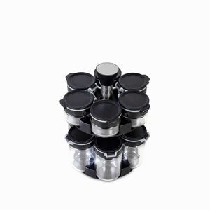 Set para especias negro x12